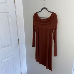 Altar’d State Orange Off the Shoulder Dress
